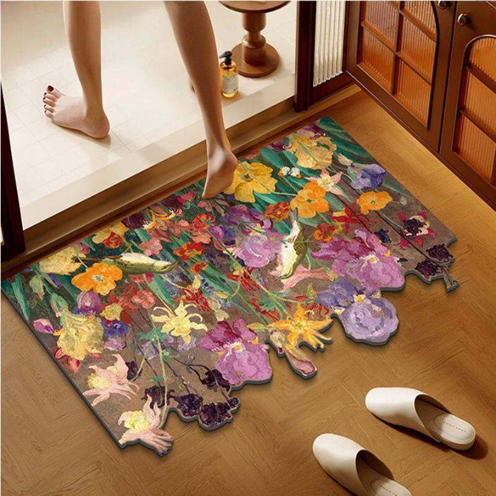 Floral-Themed Non-Slip Bath Mat Kalsten