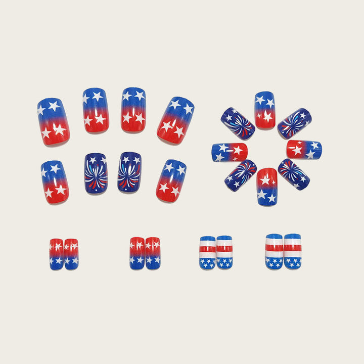 Artificial Nails in the Patriotic Design Kalsten