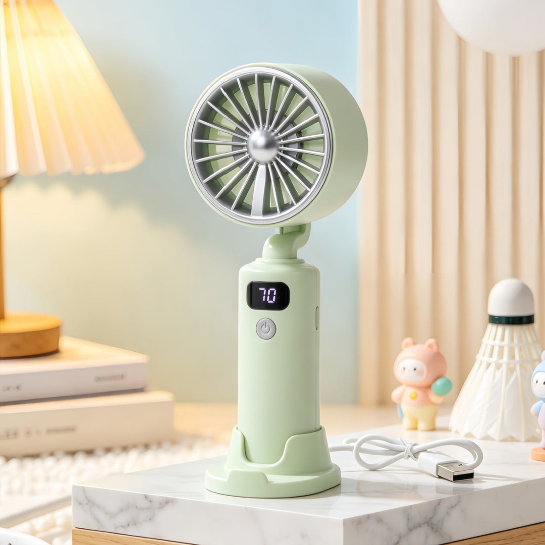 Women's Portable Table Fan with Digital Speed Display Kalsten