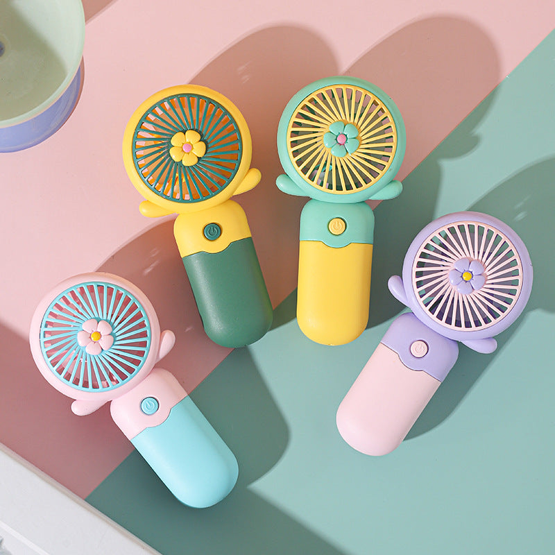 Women Portable Hand Fan with Creative Flower Design Kalsten