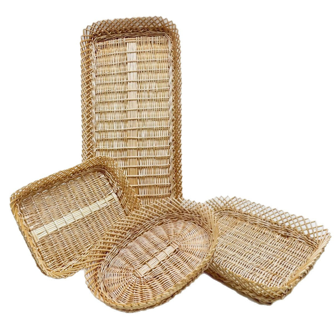 Women's rectangular basket made of woven natural material Kalsten