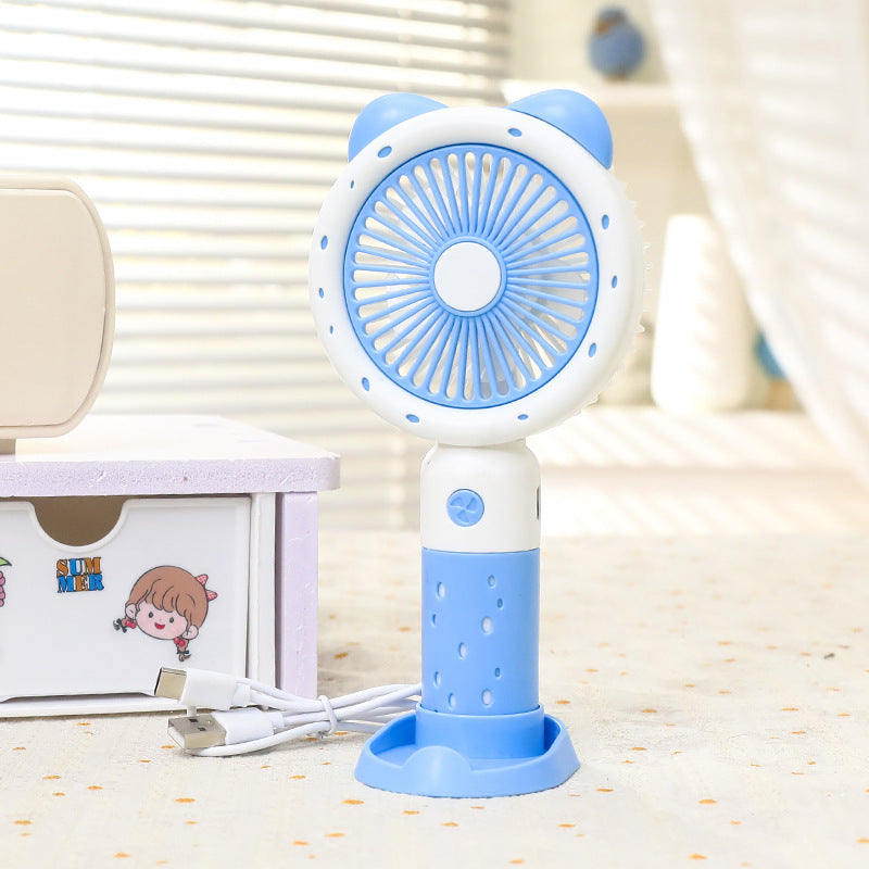 Ladies Portable Hand Fan with Cute Animal Design Kalsten