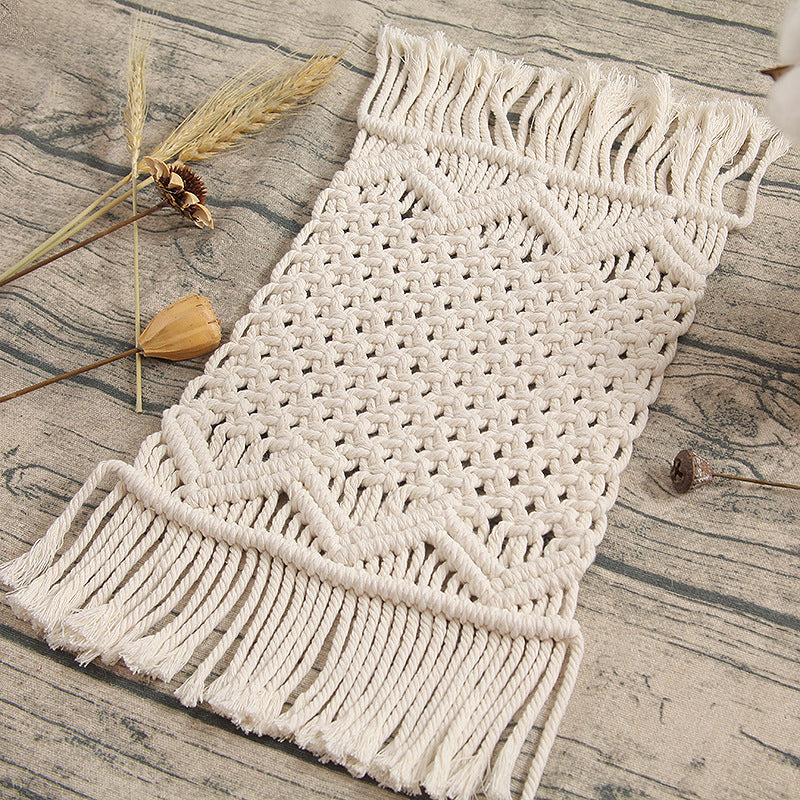 Bohemian Woven Macrame Table Runner Acalora