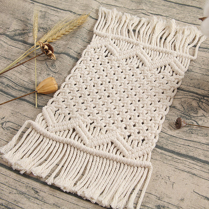 Bohemian Woven Macrame Table Runner Acalora