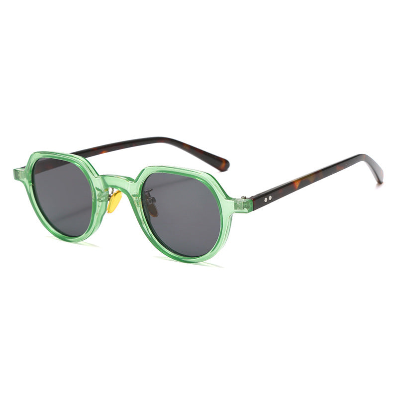 Women's round sunglasses with modern plastic frame and UV protection Kalsten