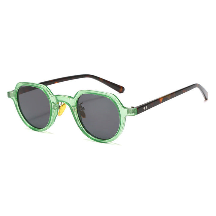 Women's round sunglasses with modern plastic frame and UV protection Kalsten