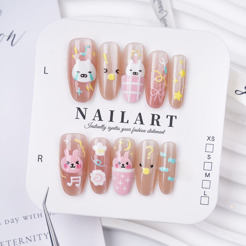 Artificial Nails in Stylish Ombre Design Kalsten