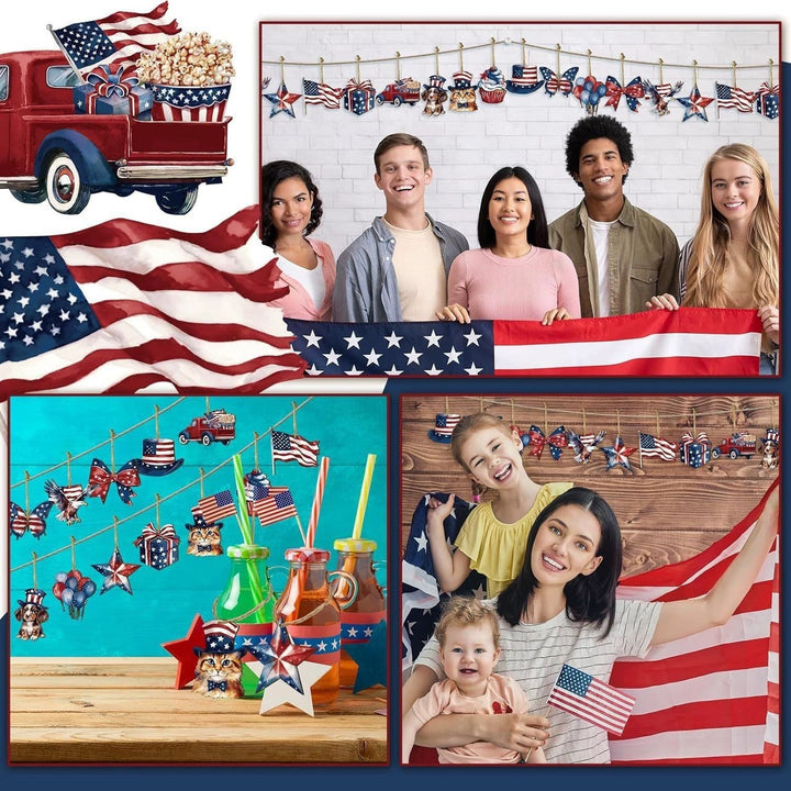 Unisex nan patriotic party hanging decoration and sticker set for celebrations Kalsten