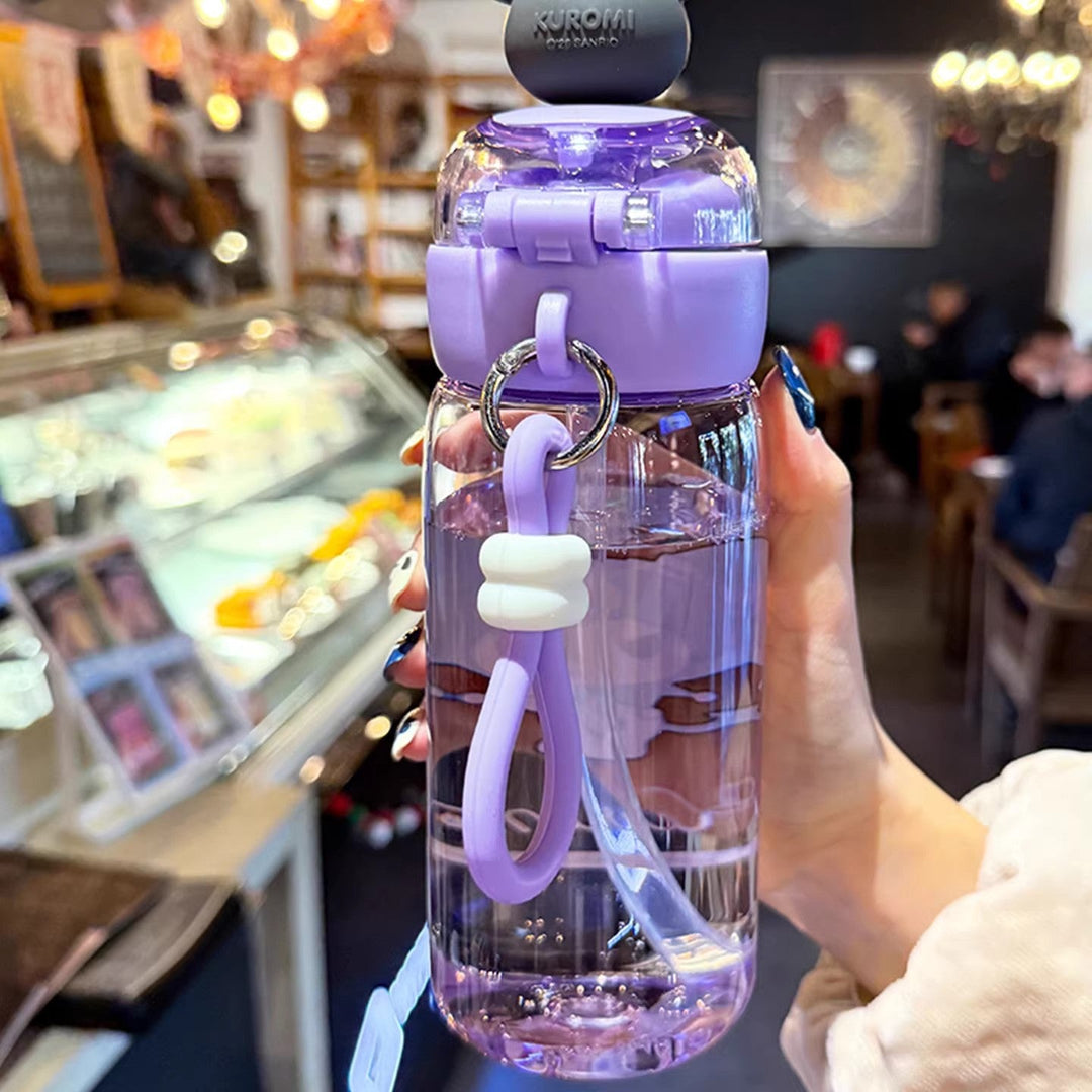 Women's water bottle with interactive lid and cute character design Kalsten