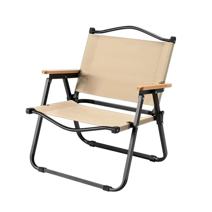 Ladies folding chair with wooden armrests Kalsten