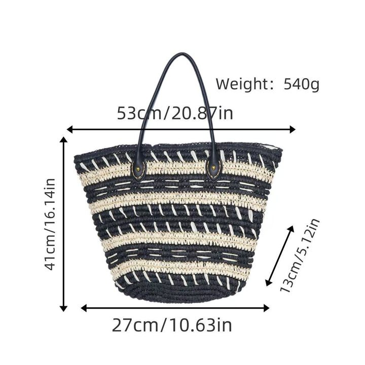 Bast-Beach bag with Elegant Structured Design Kalsten