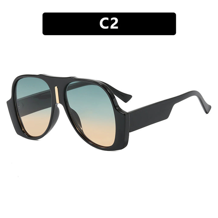Women's square sunglasses with unique animal pattern frame and UV protection Kalsten