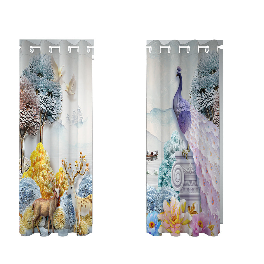 Artistic Fantasy Print Shower Curtain Kalsten