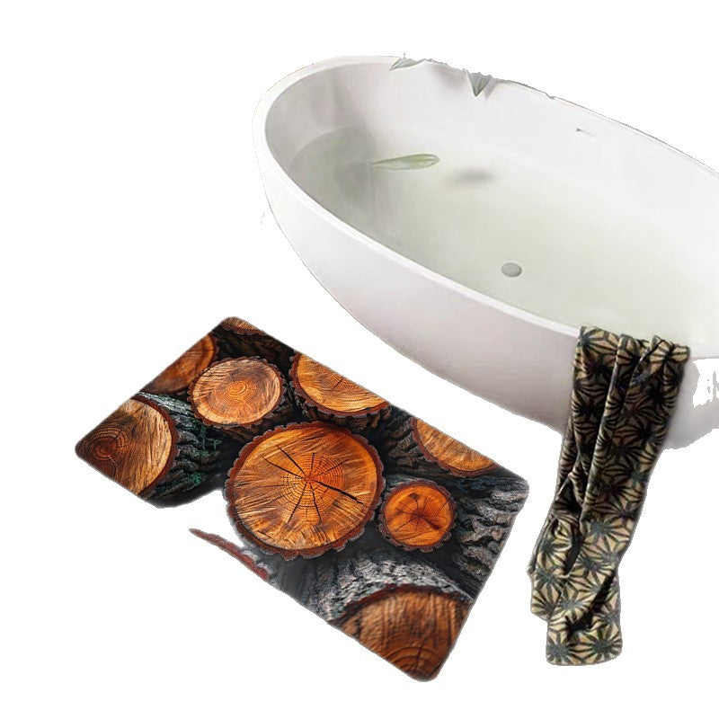 Natural Wood Grain Bath Mat Kalsten