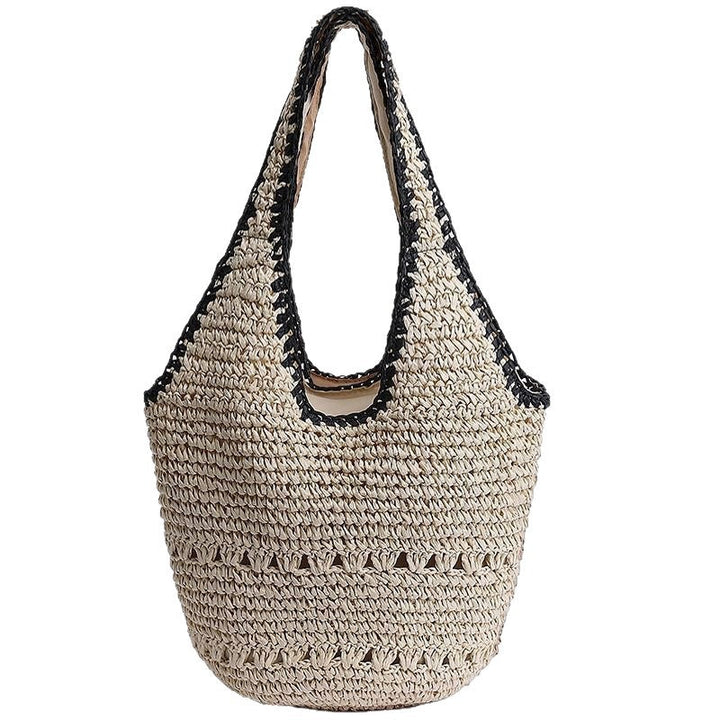 Woven Natural Material Handbag with Minimalist Structure Kalsten