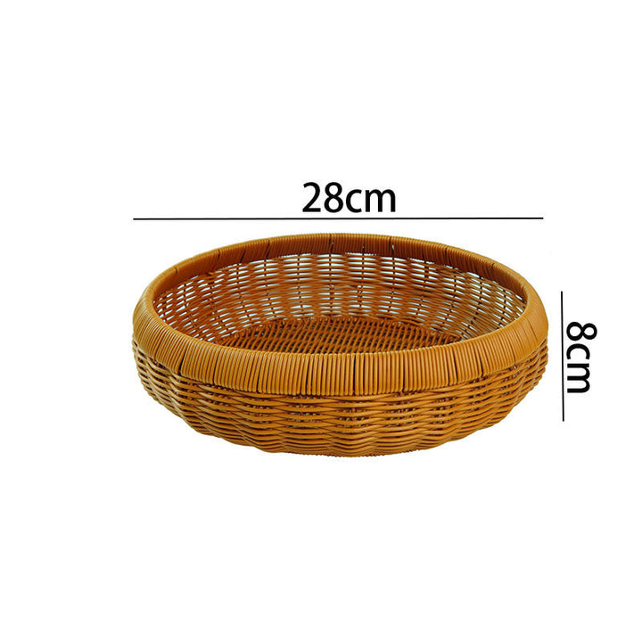 Women's round basket made of braided material Kalsten