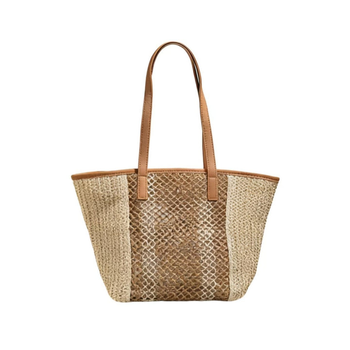Elegant Bast Handbag with Leather Accents Kalsten