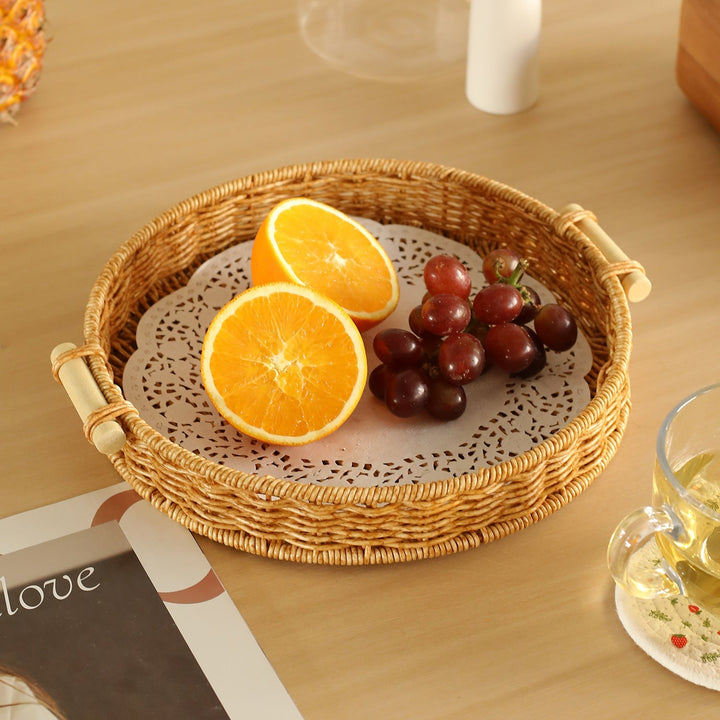 Handwoven Decorative Serving Tray Kalsten