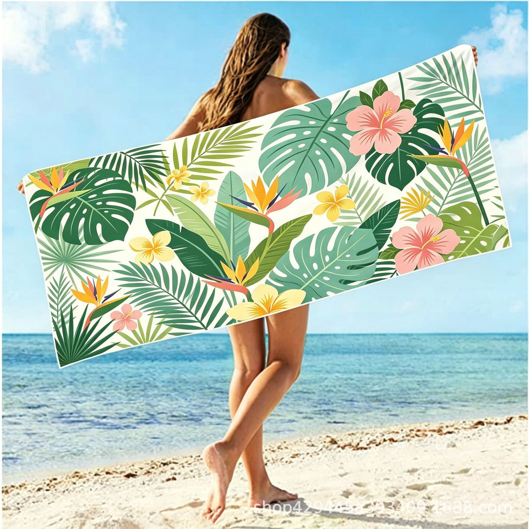Women's luxurious beach towel with exotic print Kalsten