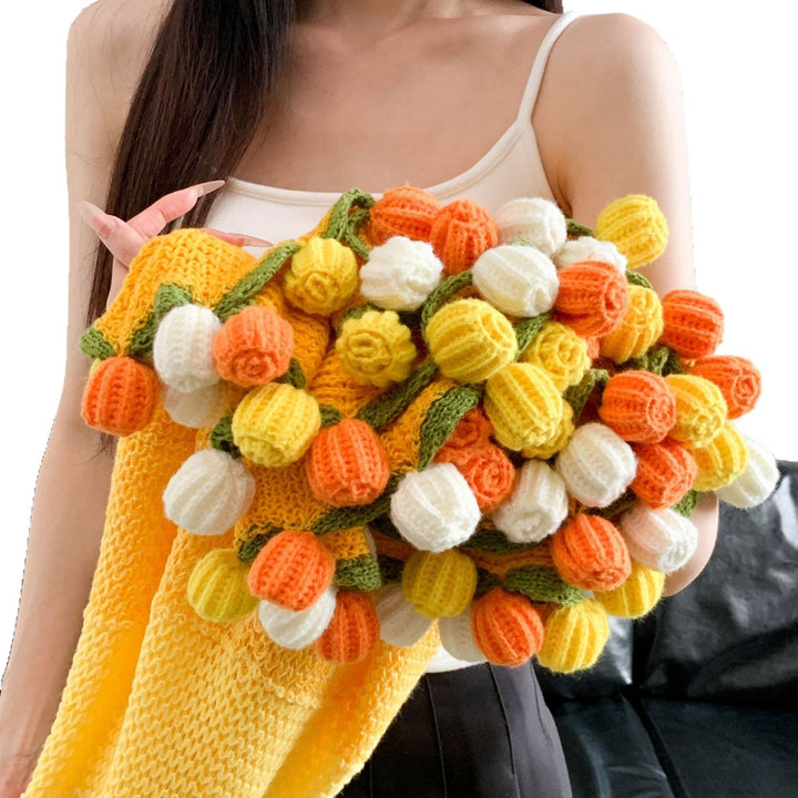 Elegant Handmade Flower Knitted Blanket Kalsten