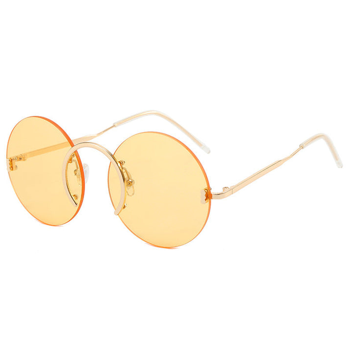 Women's fashionable round sunglasses with innovative metal frame Kalsten
