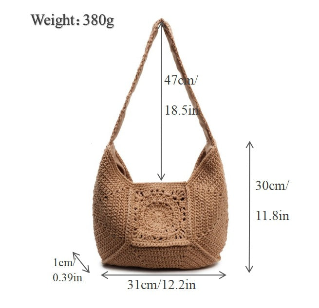 Handcrafted Macrame Tote Bag with Unique Pattern Kalsten