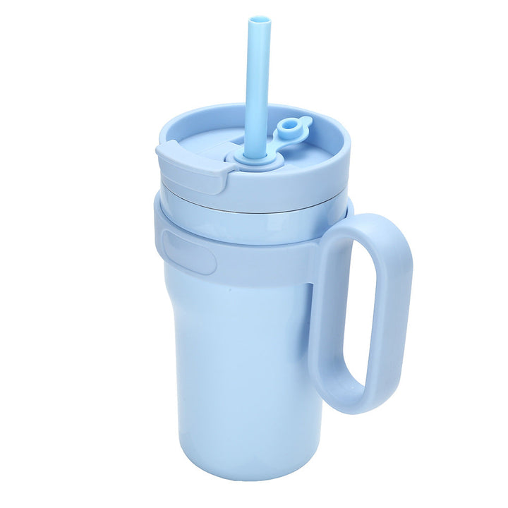 Unisex drinking cup with durable plastic and integrated straw Kalsten