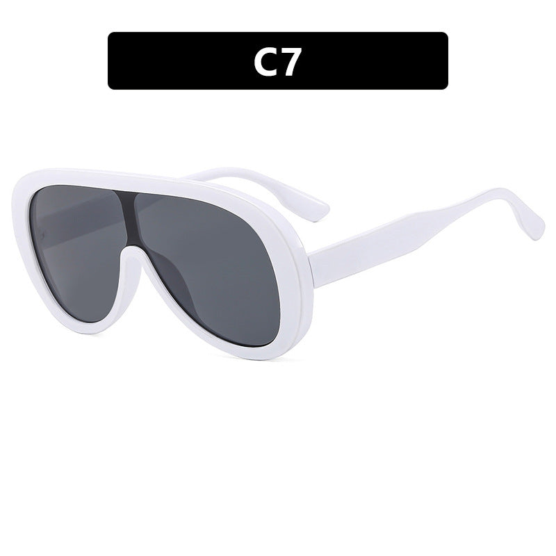 Women’s futuristic sports sunglasses with wide lens and UV protection Kalsten