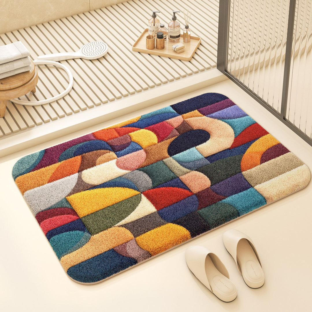 Colorful Geometric Design Bath Mat Kalsten