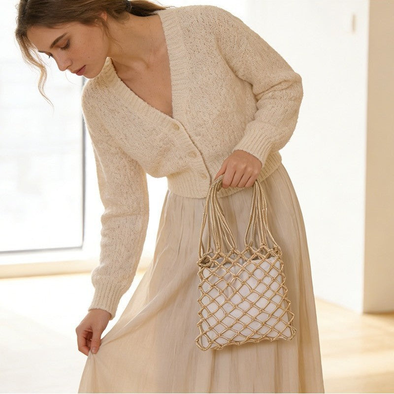 Elegant mesh tote bag with sturdy handles Kalsten