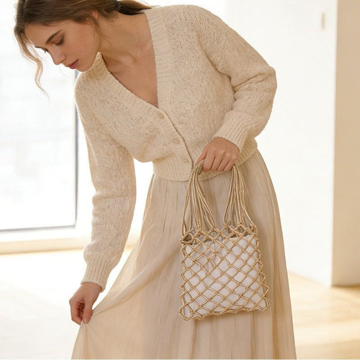 Elegant mesh tote bag with sturdy handles Kalsten