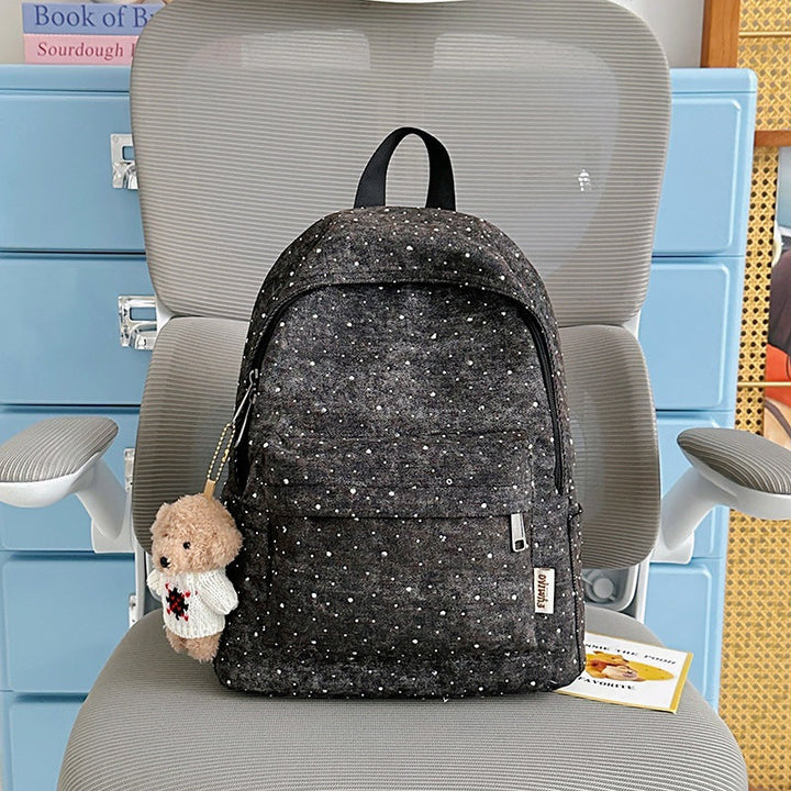 Casual Lightweight Backpack with Polka Dot Design Kalsten