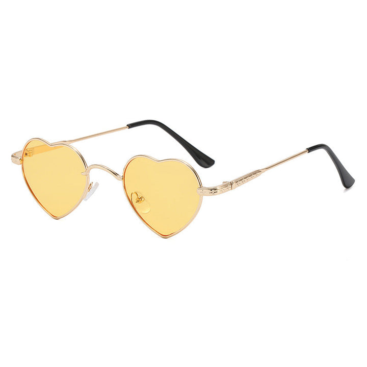 Women's Heart-Shaped Sunglasses with Delicate Metal Frame Kalsten