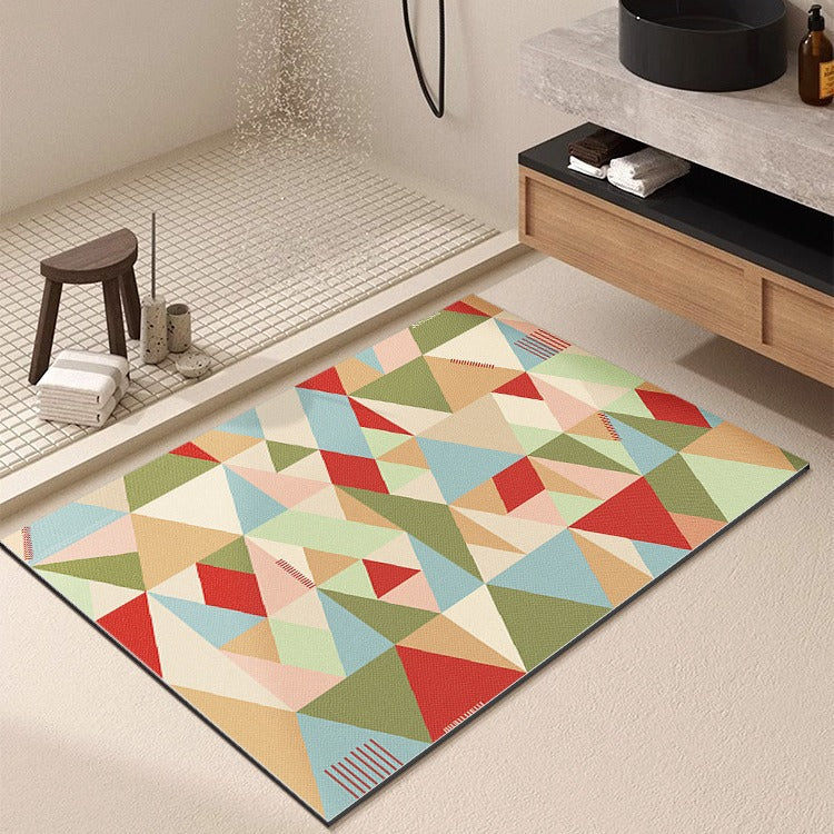 Geometric Patterned Bath Mat Kalsten