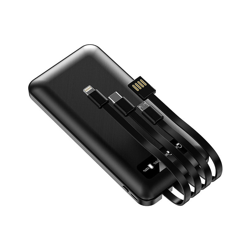 Multifunctional power bank with integrated charging cables Kalsten