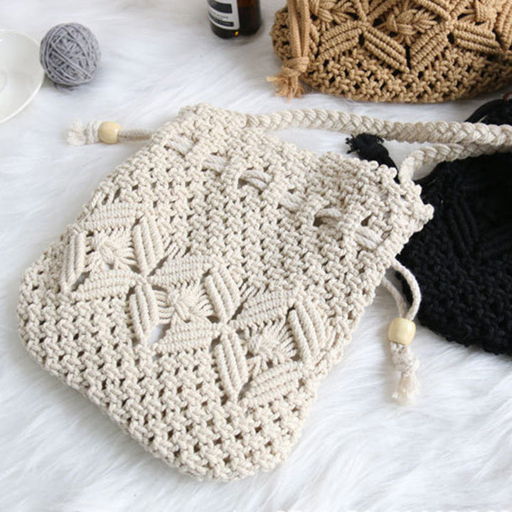 Hand-knotted flower basket bag Kalsten