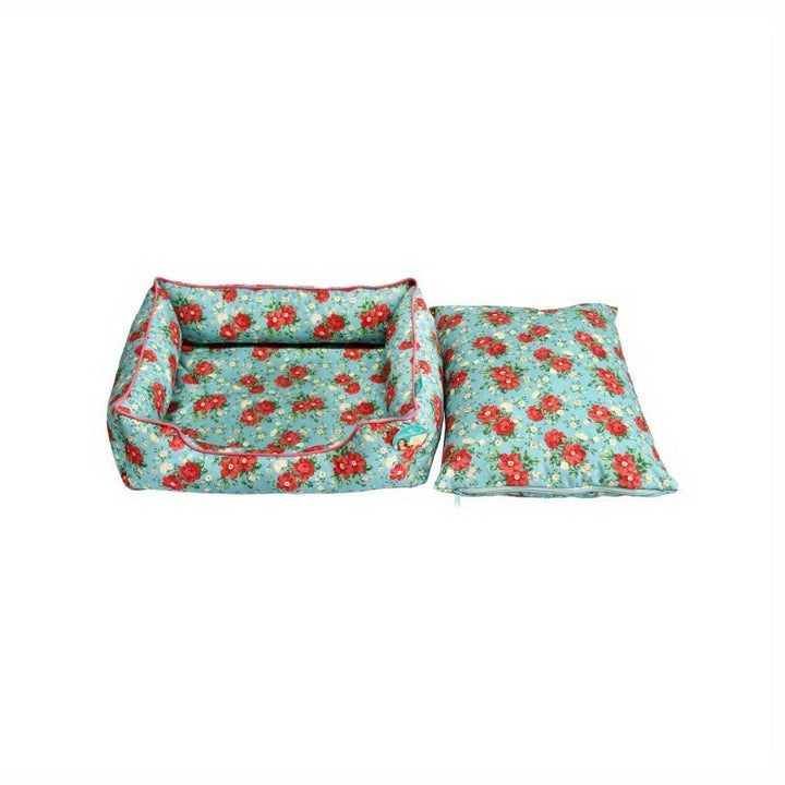 Floral Patterned Dog Bed