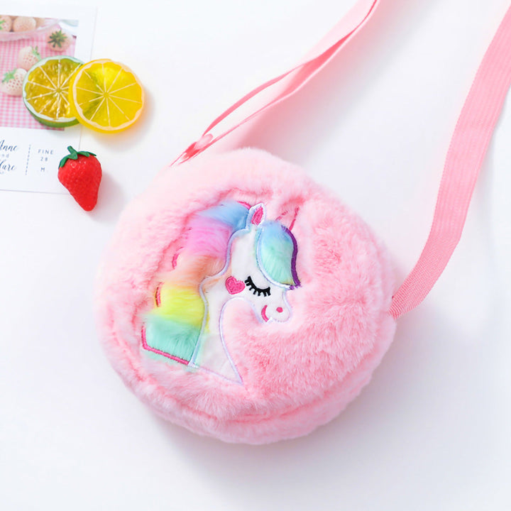 Plush shoulder bag with unicorn motif Kalsten