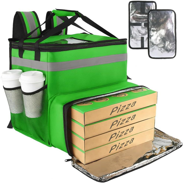 Women's Insulated Pizza Delivery Bag with Drink Holders and Reflectors Kalsten