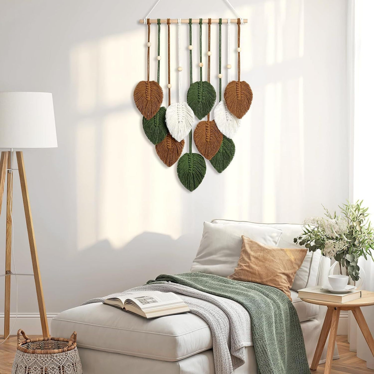 Macrame Leaf Wall Hanging Art Acalora