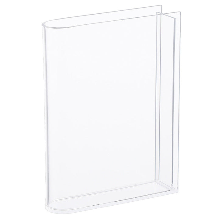 Slim Acrylic Standing Display Vase For Single-Stem Arrangements And Narrow Ledge