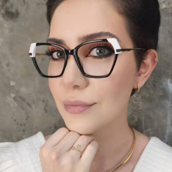 Ladies square sunglasses with elegant metal frame and protective UV filter Kalsten