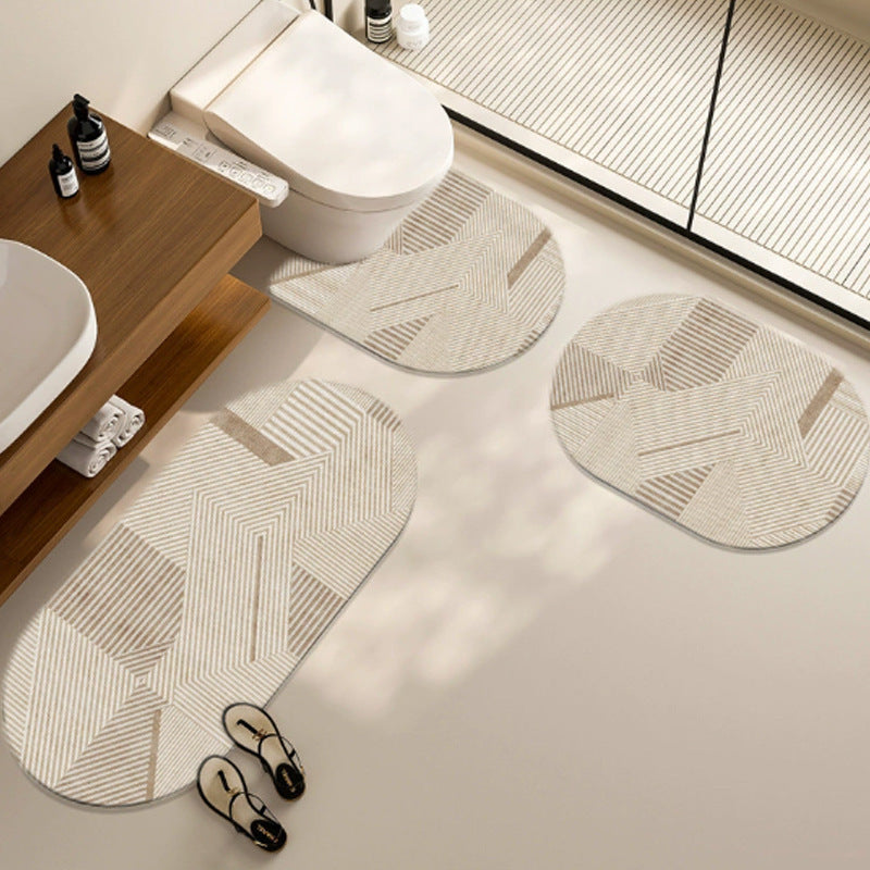 Elegant Textured Bath Mat Set Kalsten