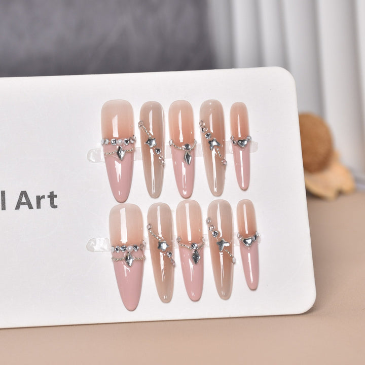 Glamorous Rhinestone-Embellished Press-On Nail Extensions Kalsten
