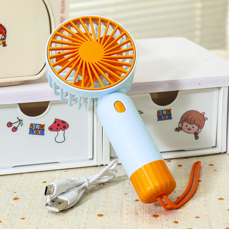 Women's Portable Mini Fan with Ergonomic Grip and USB Charging Function Kalsten
