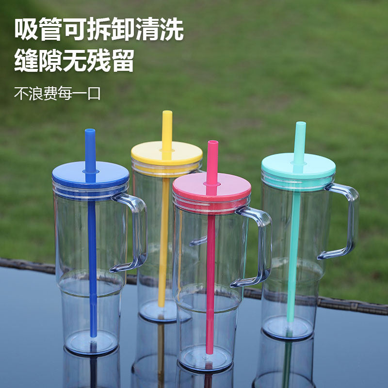 Women's creative drinking cup with retractable straw and non-slip handle Kalsten