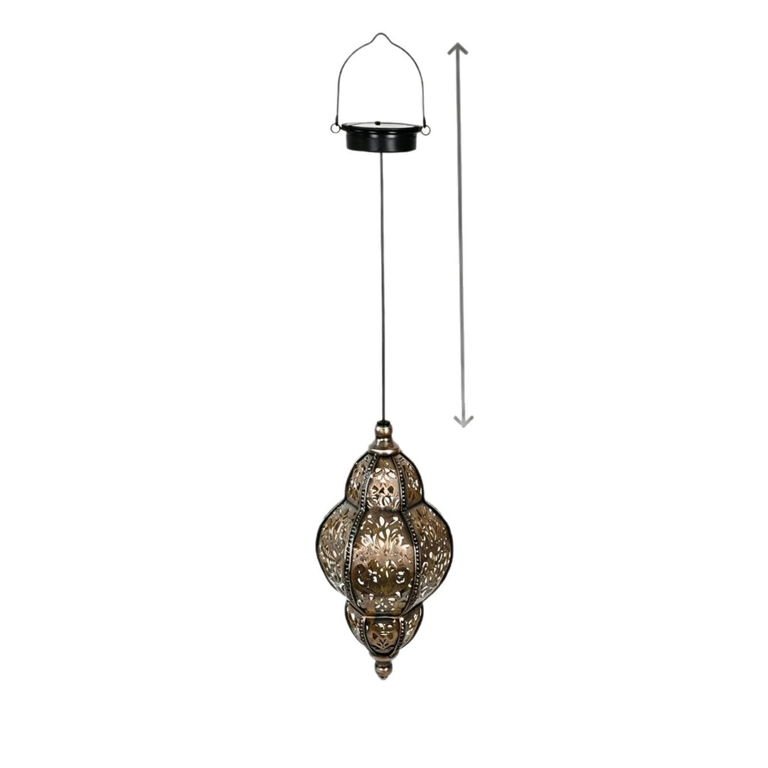 Ornate Moroccan Cutout Metal Hanging Pendant Light With Decorative Shadow Projection And Ceiling Canopy Kalsten