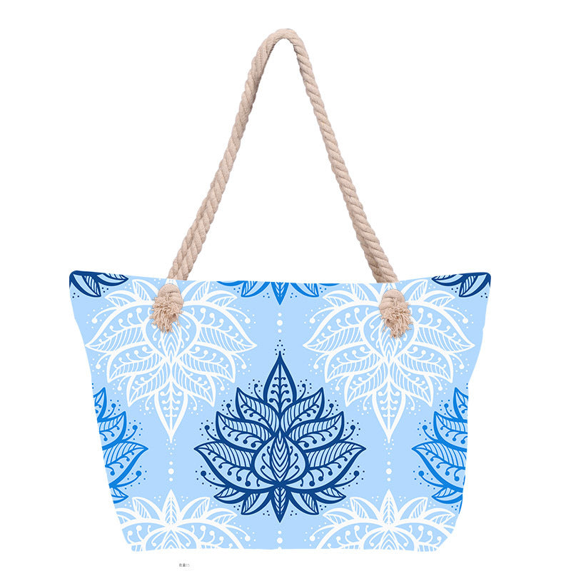 Beach bag with floral pattern Kalsten