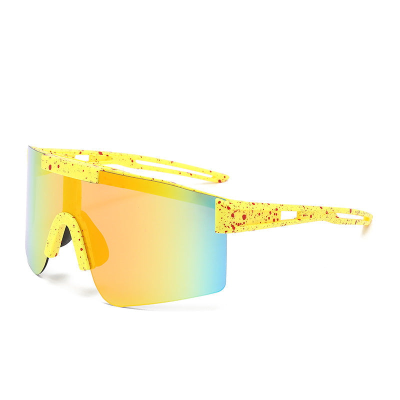 Unisex Sporty Oversized Shield Sunglasses Kalsten