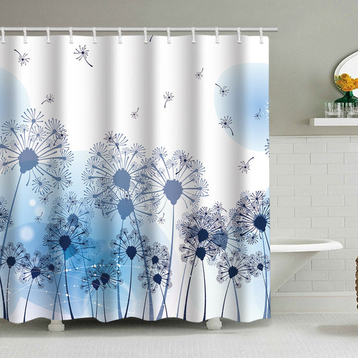 Floral Lavender Pattern Shower Curtain Kalsten